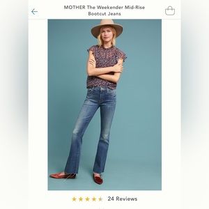 MOTHER The Weekender Fray Sz 30 NWT